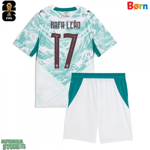 Portugal Rafael Leao #17 Replika Babytøj Udebanesæt Børn VM 2026 Kortærmet (+ Korte bukser)